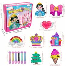 DIY串珠笔绘画玩具，公主城堡工艺套装，女孩专注力训练礼物 - 豪華版 - 查看 7