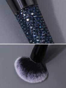 1pc Diamond Handle Powder Brush, Extra Soft Fluffy Face Blush Brush - Royal Blue - View 7