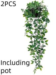 1/2PCS Artificial Mandala Potted Plant Mandala Vine Fake Hanging Plants Artificial Hanging Potted Plant Artificial Green Plant Vines Artificial Rattan Fake Plants For Wedding Party Decoration Suitable For Home Decoration,Table Centerpiece - Multicolor - View 14