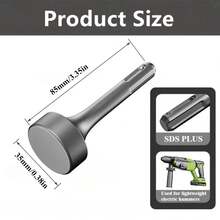 1Pc Electric Hammer Pile Driving Drill Bit,SDS Plus Electric Hammer Drill Bit,Drill Bit Driver,Ground Rod Driver,Electric Hammer Round Handle Sleeve - 1 Pc - View 3