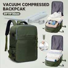 myco bags 真空压缩背包，符合Viz Air登机舱尺寸（40x30x20厘米），可转换手提包/随身行李/旅行背包，适合短途旅行，可轻松放入座位下方，可容纳3-4天的行李，旅行/登机背包，书包，返校礼物 - 彩色 - 查看 8