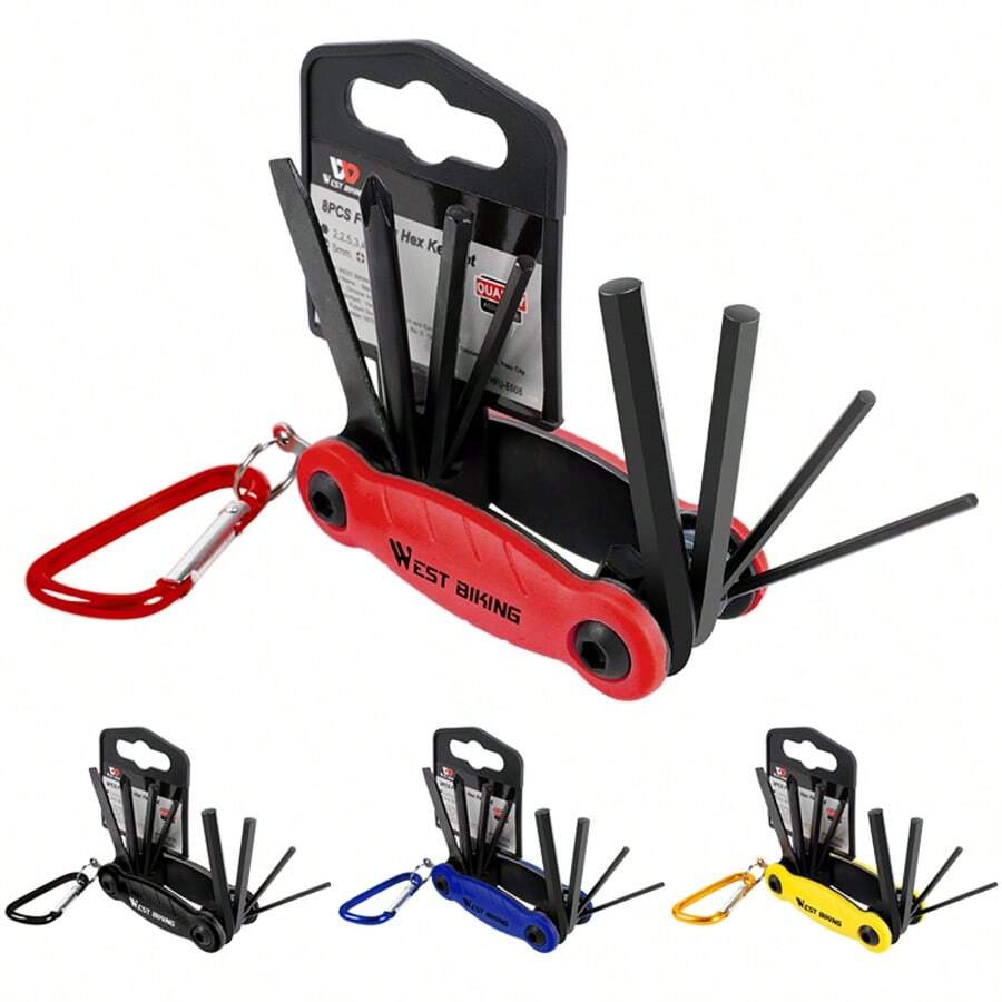 Bộ dụng cụ sửa chữa xe đạp đa năng WEST BIKING S2 bằng thép, bao gồm tua vít lục giác và tua vít nan hoa cho xe đạp leo núi, xe đạp đường trường.