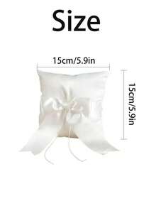1 chiếc gối đựng nhẫn màu trắng, thích hợp cho lễ đính hôn, cầu hôn, đám cưới và bất kỳ nghi lễ cưới nào, các bữa tiệc theo chủ đề ngày lễ, kỷ niệm, đám cưới trên bãi biển. - 1 gối tròn - Xem 3