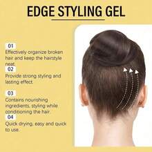 Strong Hold Edge Control Gel With Castor Oil, Non-Greasy, Non-Flaking, No White Cast, Long Lasting, Supports, Natural Formula, For All Hair Types - Full Size - View 5