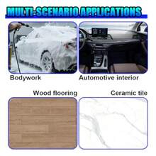 2PCS Purple Soft Plush Non-Scratch Car Wash Mitt High-Density Washing Gloves For Universal Vehicle Exterior Interior Detailing Supplies Cars Trucks SUVs - Purple - 查看 6