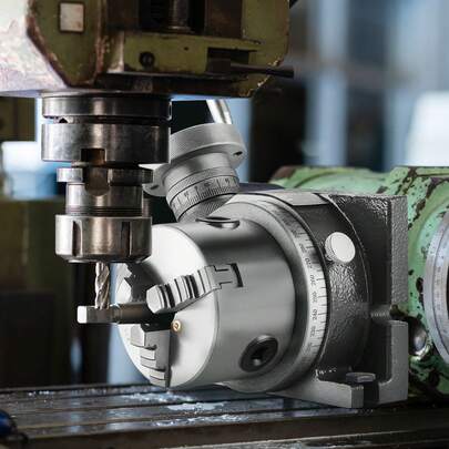 Rotary Table For Milling Machines, 4''/ 100 Mm, Horizontal Vertical Model Precision Milling Rotary Table, With 3.1''/80 Mm 3-Jaw Chuck M10 T-Bolts Nuts, For Milling Engineering Indexing Tools