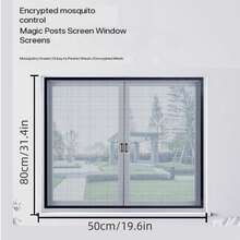 Pantalla de ventana duradera para el hogar, red mosquitera de ventana, red de a prueba de insectos para el hogar - Ventana de pantalla negra - Ver 12