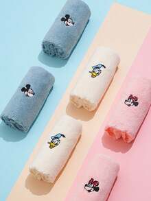 Disney Mickey Mouse Minnie Mouse Donald Duck 3-Pack Plush Hand Towel Set, Disney Licensed, Super Soft Coral Fleece, Character Embroidery, High Water Absorption, Healthy Dyeing, Quick-Dry, Lightweight, Durable, Washable, Reusable, Bathroom, Kitchen, Travel, Gym, Beach, Ideal Gift For Disney Fans - Multicolor - View 10