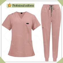 Multilcolors Hospital Medical Scrub Suits Uniform Women Men Scrubs Set Beauty Work Clothes Nurse Accessories Dental Surgery Suit - 42122-綠色 - 查看 9