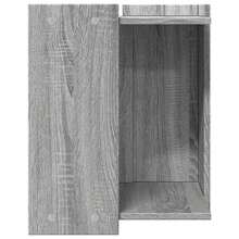 vidaXL Katzenklo Schrank, Katzenschrank Katzentoilette, Beistelltisch Katzenhaus, Katzenmöbel Verstecktes Design, Grau 42x42x51cm Holzwerkstoff - Grey - View 6