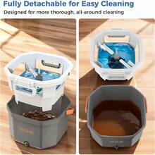 Spin Mop And Bucket Set With Removable Inner Clean Water Bucket, Dual Water Separation System, Deep-Cleaning Mops For Floors - Default - View 4
