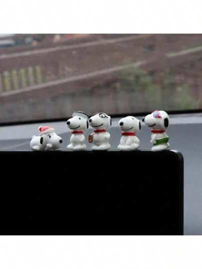 SNOOPY 1 bộ/5 món mô hình hoạt hình bằng nhựa Kawaii hình nhân vật hoạt hình chó đồ chơi, quà tặng Giáng sinh, đồ trang trí Giáng sinh.
