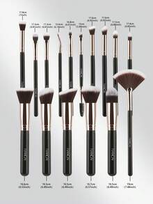 30件套化妆刷组合套装包含化妆海绵、散粉、眼影刷、眉刷、粉底刷、腮红刷、遮瑕刷、高光刷，采用超柔软优质合成毛，适合日常面部化妆，另附化妆刷清洁工具和多功能拉链防水化妆包。 - 彩色 - 查看 3