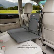 Kurgo Backseat Reversable Dog Bridge Car Seat Extender - Negro/Hampton Sand - Ver 6
