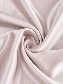 优雅缎面纯色夏季半身裙，高腰设计，后背隐形拉链，鱼尾裙摆，A字型，商务休闲长裙，适合海滩度假、派对等场合，春季必备 - 香檳色 - 查看 6