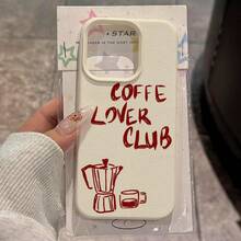 Minimalist Line Coffee Pattern Phone Case, Suitable for  17 16e 16 15 14 13 12 11 Mini Pro Max Air X XR XSMAX 8 7 Plus, Anti-Drop Matte Back Cover, Smartphone Protective Case, Daily Use Case, Fashion Phone Accessory, Creative Design, UV - Estilo 1 (1 pieza) - Ver 8