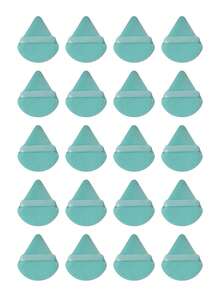 50/1pc Triangle Velvet Puff, Reusable Face Powder Puff, Soft Foundation Powder Puff For Face And Eye Makeup, Suitable For All Skin Types, Makeup, Decor, Vanity, Travel, Bedroom, Makeup Accessories, Powder Puff, Makeup Sponge, Cheap, Christmas Gift - Baby Blue - View 5