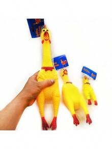 1pc Random Delivery Screaming Chicken Dog Toy, Durable Squeaky Chicken Toy For Stress Relief, Squeeze Toy For Adults - Multicolor - View 11