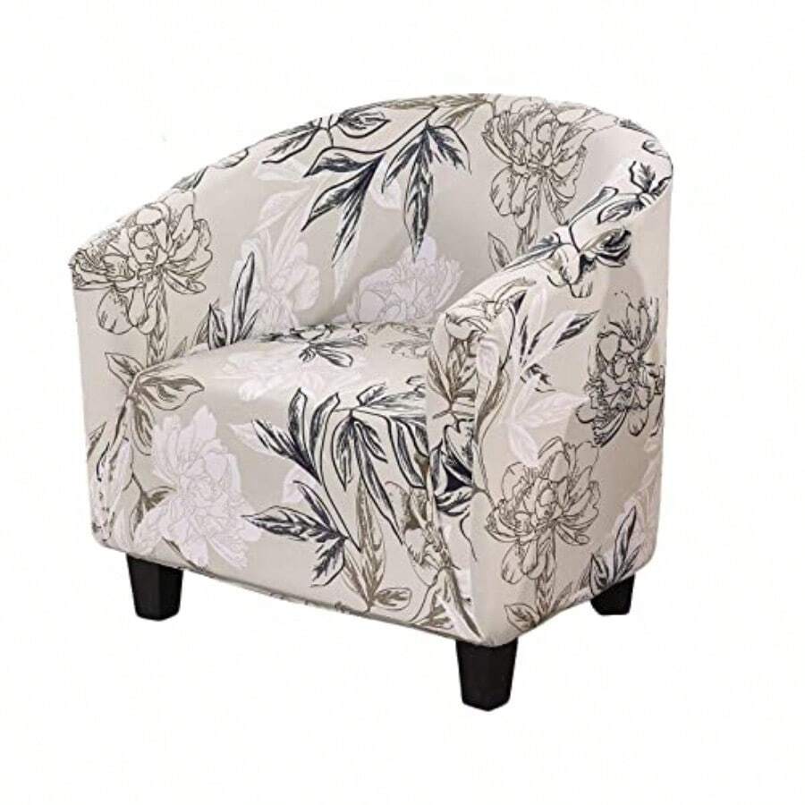 NILUOH Club Chair Slipcover Jacquard Tub Chair Cover Stretch Armchair Covers Sofa Cover Furniture Protector for Living Room A54 - A54 - Ver 1