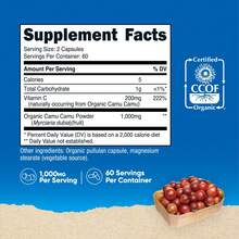 Nutricost Camu Camu 1000mg, 120 Capsule - CCOF Certified Made With Organic, Non-GMO And Gluten Free | Superfruit Supplement, Lab Tested, High Purity, Premium Quality - 其他 - 查看 2