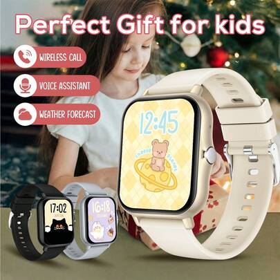 Reloj inteligente de pantalla táctil completa, regalo ideal para Año Nuevo, Día de San Valentín, Pascua y Navidad. Admite llamadas inalámbricas, podómetro, control de música y funciones de acondicionamiento físico, compatible con teléfonos Android/iOS, batería de 180mAh.