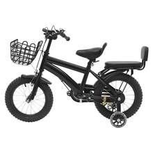 Kinderfahrrad, 14 Zoll Kinderfahrrad mit Trainingsrädern und Weichem PU-Sitz mit Schwamm, Geeignet für Kinder, die 37,4-45,28" in der Höhe und im Alter von 3-7 Jahren Sind - Schwarz - Übersicht 6