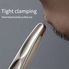 1pc High Quality Eyebrow & Facial Hair Tweezers - Seamless Non-Slip Handle, Precise Trimming Of Short Hair, Easy Shaping Of Eyebrows, Mustache And Sideburns - Durable Grooming Tool For Men And Women - Multicolor - View 3