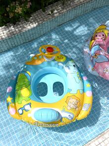 1个儿童游泳池座椅圈，可爱充气漂浮座椅圈，带双把手，适合儿童学习游泳，也可用于浴缸、泳池、夏季游泳，卡通造型座椅圈。 - 彩色 - 查看 6