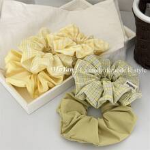 Hair Ties - Plain Yellow Plaid - View 3