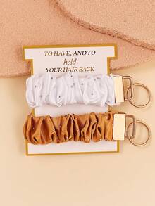 Wedding Party Hair Scrunchie Keychain, Cute Keychain, Keychain Gift For Teachers, New Drivers, Keychain - Multicolor - View 6