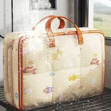 Extra Large Waterproof Storage Bag - Transparent PVC Mesh With Sturdy Zipper - Organizes Clothes, Blankets, Travel Gear, Etc. - Perfect For Home, Camping, Luggage, And Outdoor Activities (Clear, Durable) - Multicolor - View 7