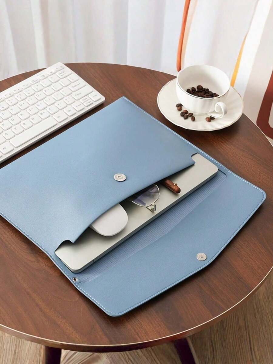 Large Capacity Leather Document Folder, Business Meeting File Bag, Office Document Organizer, Student Test Paper Holder - Single Piece - View 1