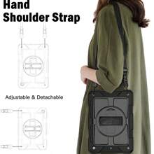 1 Pc, Compatible With IPad 7/8/9 10.2 (2019/2021) With Rotating Stand Case, 5/6 9.7 (2017/2018), 10 / 11 (A16) 10.9 / 11 (2022/2025), A9 Plus 11 X210/X216/X218 Tablet Case - Black + Dark Blue - Blue - View 4