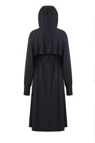 CAMEL CROWN 女士防晒服，轻便透气长款防晒外套，黑色，适合春夏户外穿着 - 幻影黑 - 查看 6