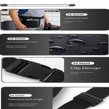 1pc Portable Hardware Tool Bag, Adjustable Waist Belt Tool Pouch, Waterproof Oxford Cloth, Repairman Maintenance Specialized Tool Bag - H - View 6