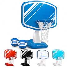 Splash Hoop Swimming Pool Basketball Game Includes Poolside Water Basketball Hoop 2 Balls and Pump Choose Your Style - Azul - Ver 2