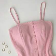 Tailored Jumpsuit With Front Buttons And Utility Pockets – Marrante Collection 2026 - Baby Pink - View 2