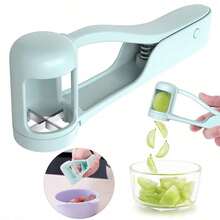 Stainless Steel Manual Fruit Slicer - Square Handheld, Suitable For Grapes, Strawberries And Cherries, Quick Slicing Without Power, Modern Kitchen Tool - Multicolor - View 1