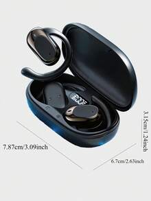 The Wireless Bluetooth Earphones Have Excellent Sound Quality, Support Automatic Pairing, Long-Lasting Battery Life, High-Quality Sound Effects, Lightweight And Waterproof, Suitable For Fitness, Playing Ball, Outdoor Sports And Running Scenarios. - 黑色 - 查看 5