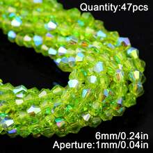 4/6毫米时尚亮面菱形玻璃珠，手工DIY首饰制作材料，适用于项链和手链 - DIY - 查看 12