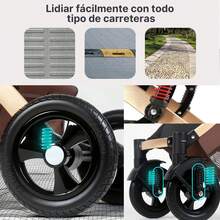 Carreola Para Bebés Con Portabebe, Carriola Para Bebé Bastón - Caqui - Ver 4