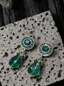 Women's Geometric Disc Dangle Earrings, Teardrop Pendant Earrings Suitable For Party, Music Festival, Daily Wear - Earring - View 1