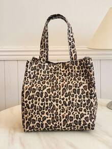 Portable Insulated Lunch Bag, Lunch Box, Bento Bag, Dinner Insulated Bag, Thickened Cute Fruit Lunch Bag For Students, Leopard Print Lunch Bag Lunch Container Lunch Bag For Women Picnic Bag Cooler Bag Large Capacity For School Holiday Essential Summer Essentials - Multicolor - View 7
