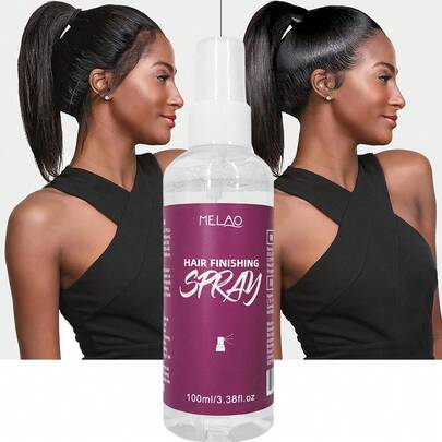  MELAO 定型喷雾，强力定型，抚平毛躁，抚平碎发，增添光泽，持久定型，100毫升/3.38液盎司