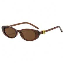 1 Pair Women's Cat Eye Small Frame Personalized Retro Decorated Temples, Versatile Street Style High-End Fashion Glasses - Multicolor - View 5