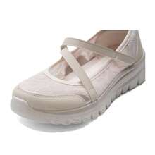 Skechers 女鞋休閒鞋GRACEFUL女士瑪麗珍休閒鞋舒適輕盈日常休閒鞋戶外運動通勤鞋戶外鞋休閒鞋100967-NAT - 自然色 - 查看 7