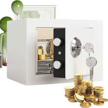 1pc Multi-Functional Fireproof Safe Box, Steel Security Lock Safe Box, Small Hidden Safe Box, Can Store Cash, Jewelry, Important Documents - 9.06*6.69*6.69 Inches, Upgraded Lock Core For More Refined Safety, Safe In Cabinet, Safe On Desk, Car Safe, Fireproof & Anti-Theft, Private Tool For Managing Important Documents, Jewelry, Cash - Coin Payment - View 4