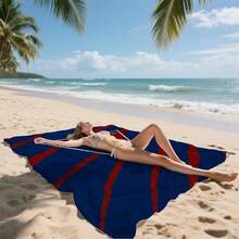 1948 标志沙滩巾 - 速干、防沙、轻盈超柔软涤纶混纺面料，240克/平方米，是游泳、沐浴、旅行、水疗、露营和泳池边活动的理想之选，旅行毛巾 | 标志沙滩巾 | 轻便毛巾，沙滩巾 - A - 查看 6