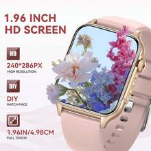 EIGIIS Jam Tangan Pintar Wanita Layar HD 1,96 inci dengan Lampu LED, 100+ Mode Olahraga, Pemantauan Kesehatan, Kompatibel dengan iOS dan Android, Cocok Sebagai Hadiah untuk Pacar/Kerabat di Hari Ibu - View 3