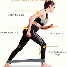 2pcs Elastic Bands, Booty Resistance Bands, Yoga Resistance Loops, Glute Activation, Deep Squat Yoga Circles - Black - View 2